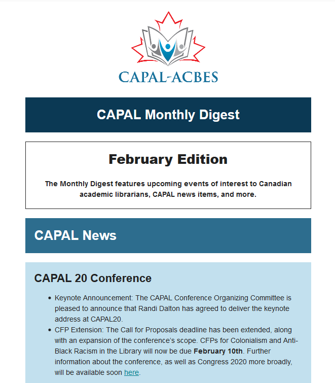 preview screenshot of monthly digest