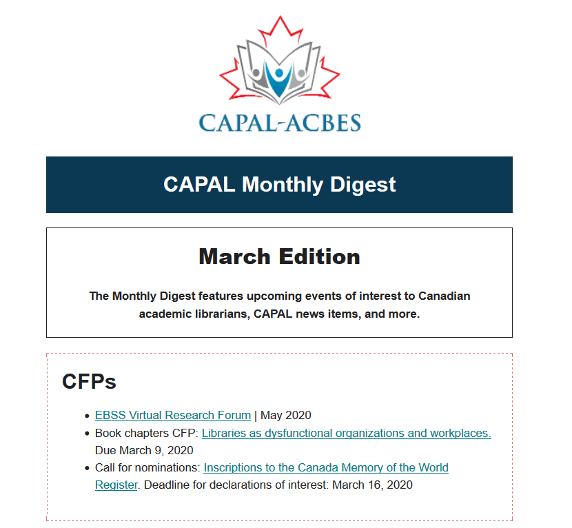 Screenshot preview of monthly digest. For full version, which is accessible, follow the link embedded in the image.